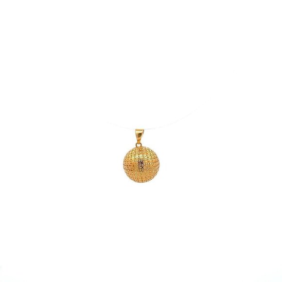 18K Gold Pendant Charm Money Lucky Coin 1.11 grams - Picture 5 of 9